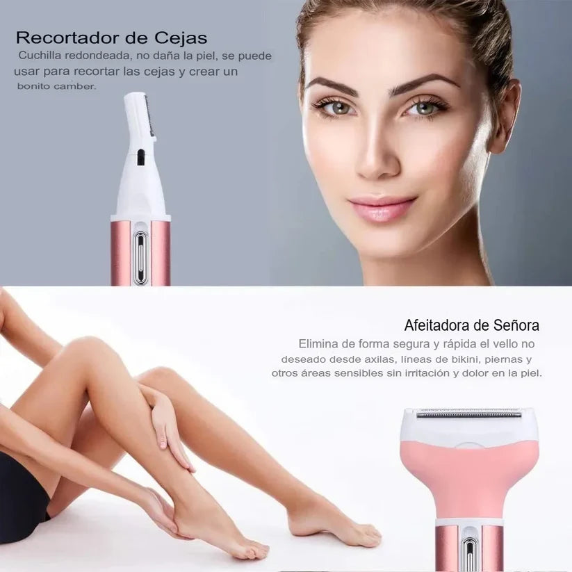 DEPILADORA 4 EN 1 RECARGABLE LA ORIGINAL