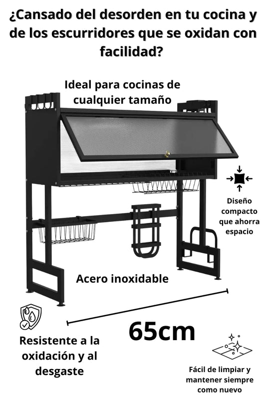 ESCURRIDOR DE LOZA 65 CM CON TAPA - EL ORIGINAL