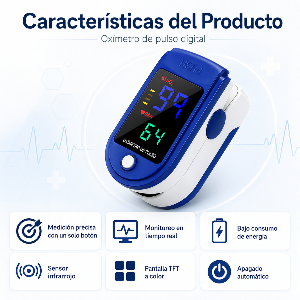Vital Control PRO   👩‍⚕️🩺👨‍⚕️TENSIOMETRO DIGITAL + OXIMETRO