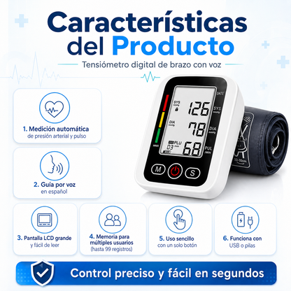 Vital Control PRO   👩‍⚕️🩺👨‍⚕️TENSIOMETRO DIGITAL + OXIMETRO