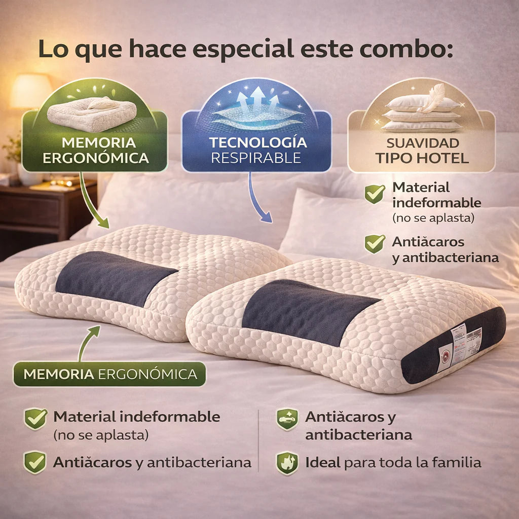 2x1 Almohadas ortopedicas PREMIUM