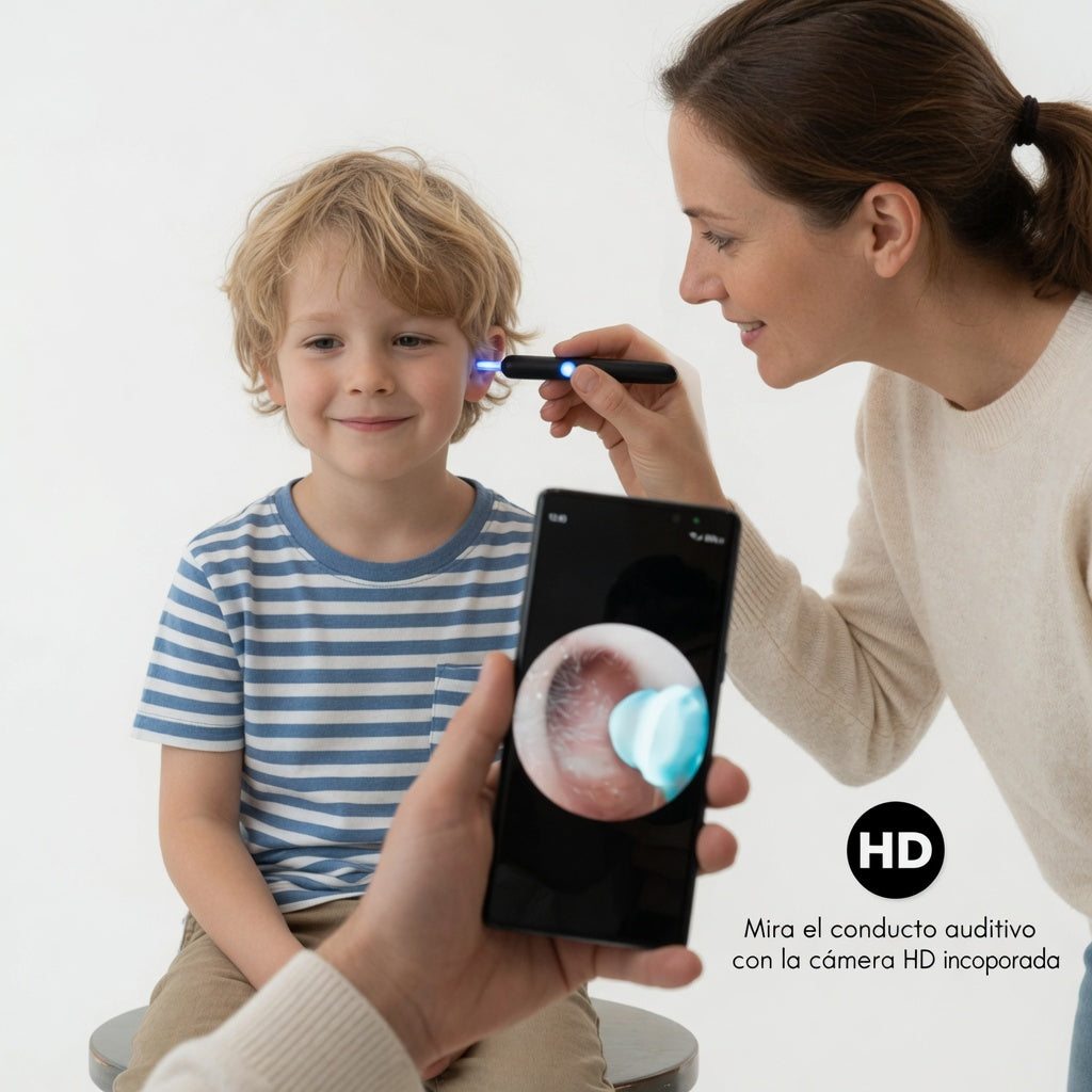 Limpiador de oídos inteligente con camara HD