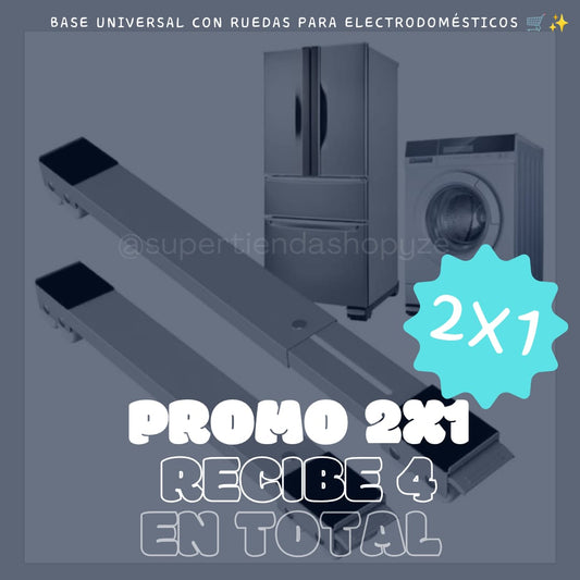 PROMO 2X1 BASE UNIVERSAL CON RUEDAS PARA ELECTRODOMESTICOS - ORIGINAL -