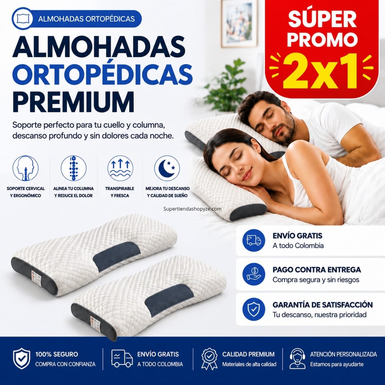 2x1 Almohadas ortopedicas PREMIUM
