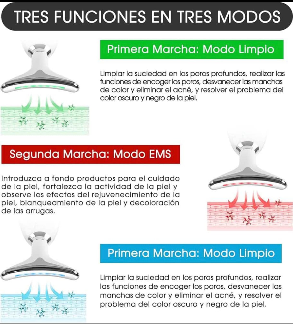 MASAJEADOR FACIAL LIFTING ANTIEDAD